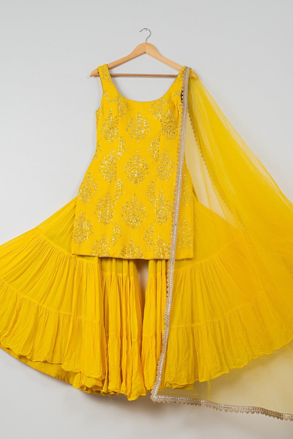 Daffodil Yellow Sharara Set - indian dresses