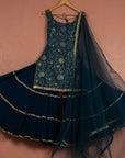Navy Blue Sharara Set - WaliaJones