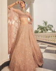 Pink SCARLET Embroidered Lehenga - pink lehenga New Zealand