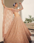 Pink SCARLET Embroidered Lehenga - pink lehenga New Zealand
