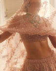 Pink SCARLET Embroidered Lehenga - pink lehenga New Zealand