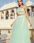 Mango Lehenga with Golden Blouse - lehenga set New Zealand