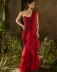 Scarlet Saree Set