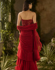 Scarlet Saree Set
