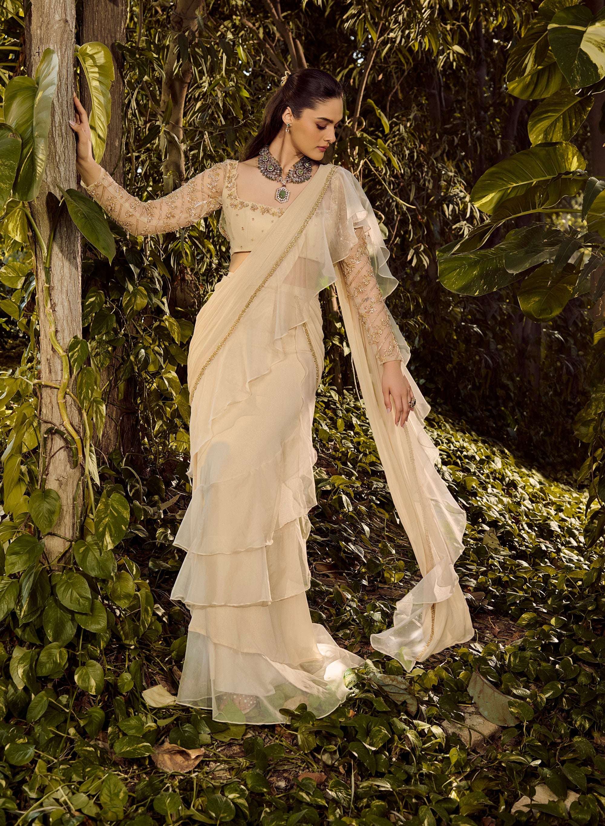 Serene Ruffle Saree