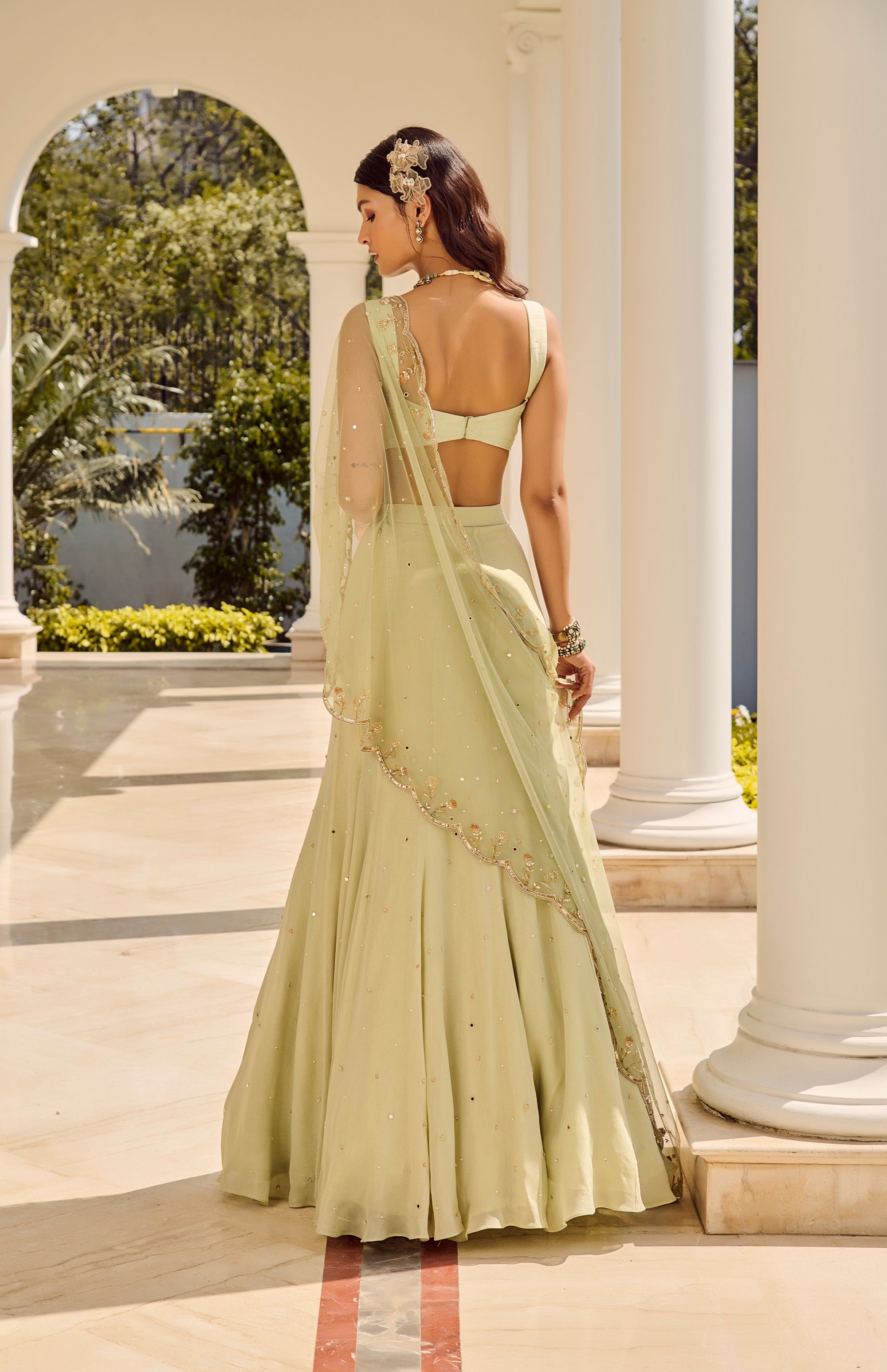 Soft Sage Saree