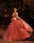 Spiced Coral Lehenga Set