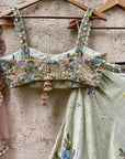 Tea Green Swan Lehenga Set - indian fashion USA