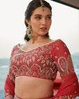 Tomato Red Lehenga Set