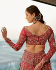 Tomato Red Lehenga Set