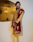 Embroidered Base Groom Sherwani