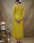 Haldi and Gold Sequin Kurta Pants Set - kurti indian dress Canada