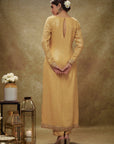 Champagne Gold Sequin Kurta Pants Set - kurti indian dress