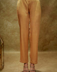 Champagne Gold Sequin Kurta Pants Set - kurti indian dress