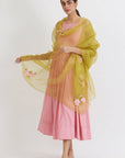 Aaina anarkali with Organza Gulabh Dupatta