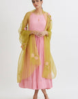 Aaina anarkali with Organza Gulabh Dupatta - pink anarkali New Zealand
