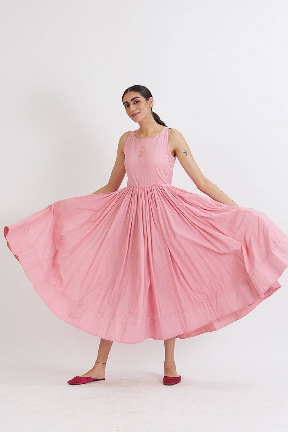 Aaina anarkali with Organza Gulabh Dupatta