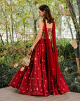Aarzo Corset Lehenga Set - Red Lehenga