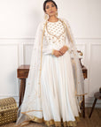 Accacia Anarkali Set - white color anarkali dress