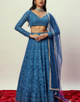 Alia Cobalt Blue Threadwork Lehenga Set