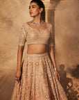 Alyssa Peach Embroidered Lehenga