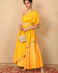 AMBER Mustard One Shoulder Gown