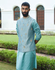 Aqua Crushed Jacket Set