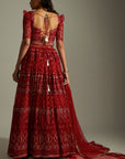Arshia Ruby Red Lehenga Set