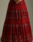 Arshia Ruby Red Lehenga Set