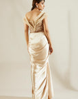 Barley Beige Pre Draped Pipe Saree