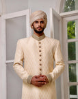 Beige Embroidered Sherwani - india dress men