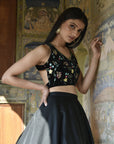 Black High Low Lehenga Set - WaliaJones