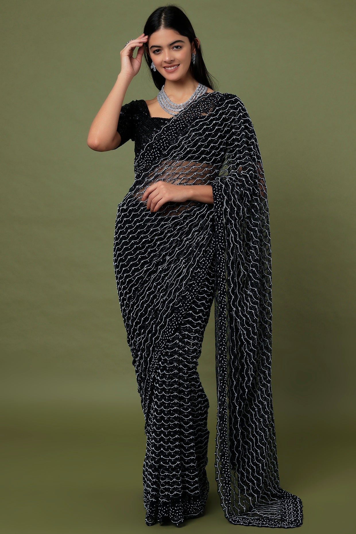 Black Noor Princess Saree