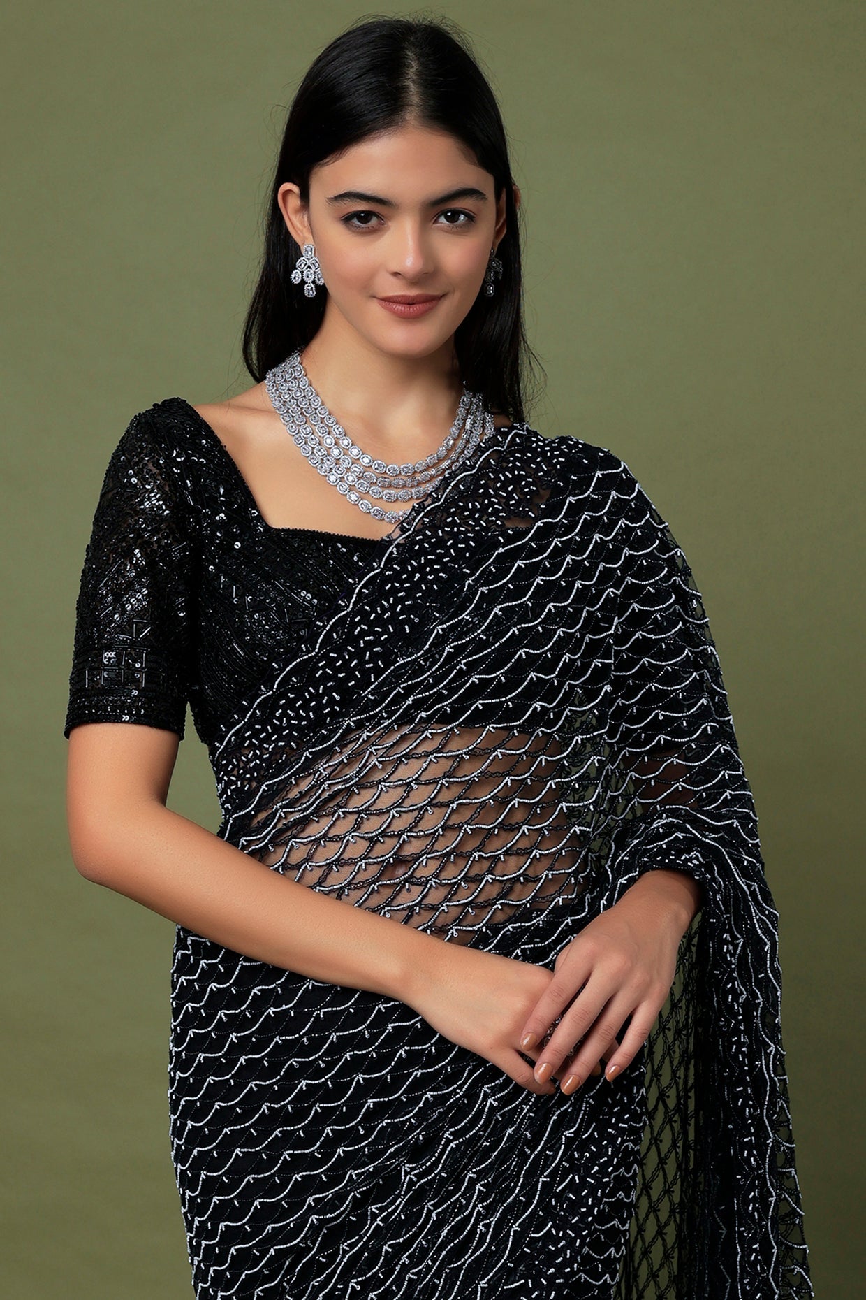 Black Noor Princess Saree
