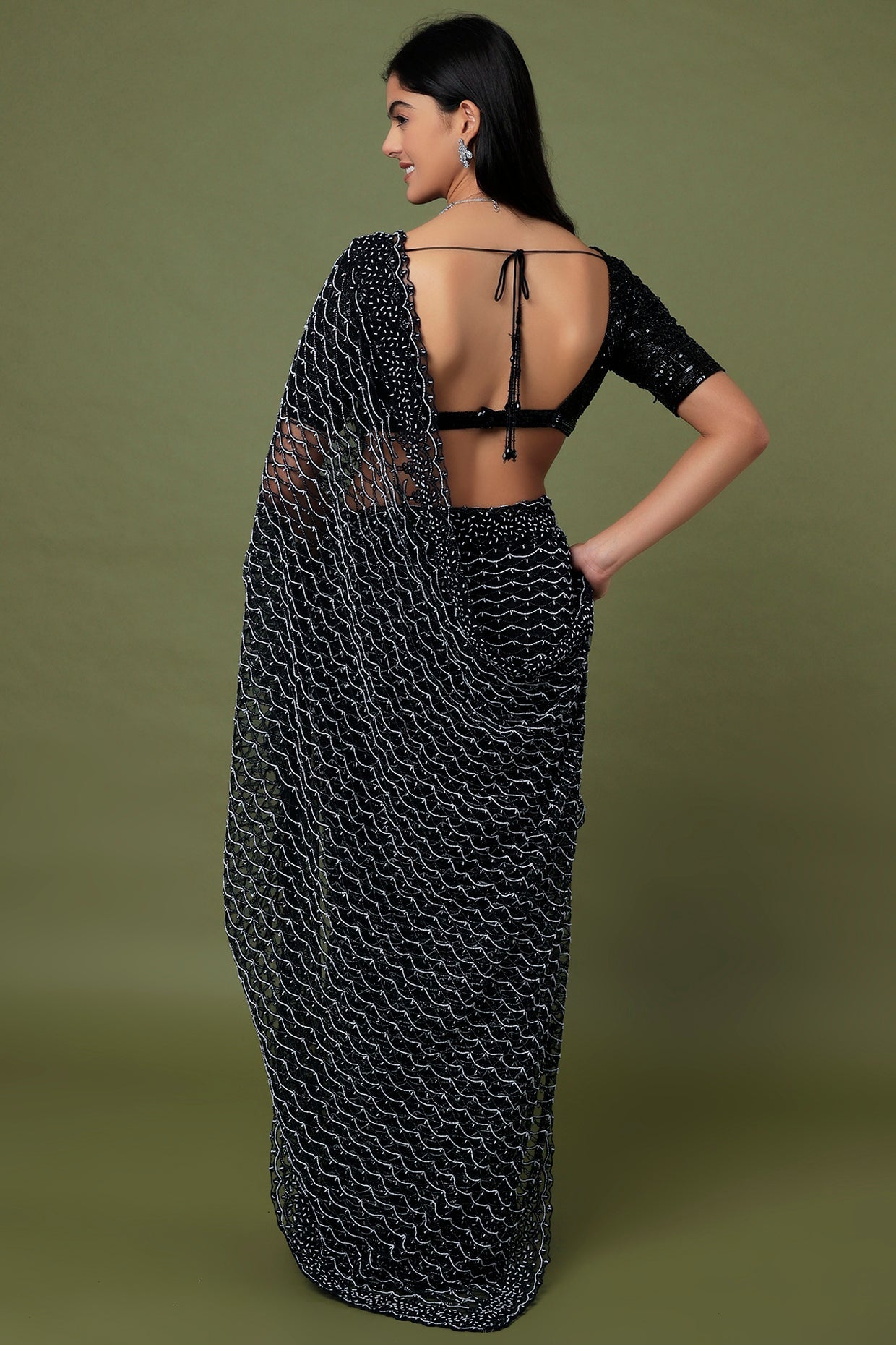 Black Noor Princess Saree