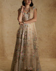 Peach Net Thread Work Lehenga - lehenga Australia