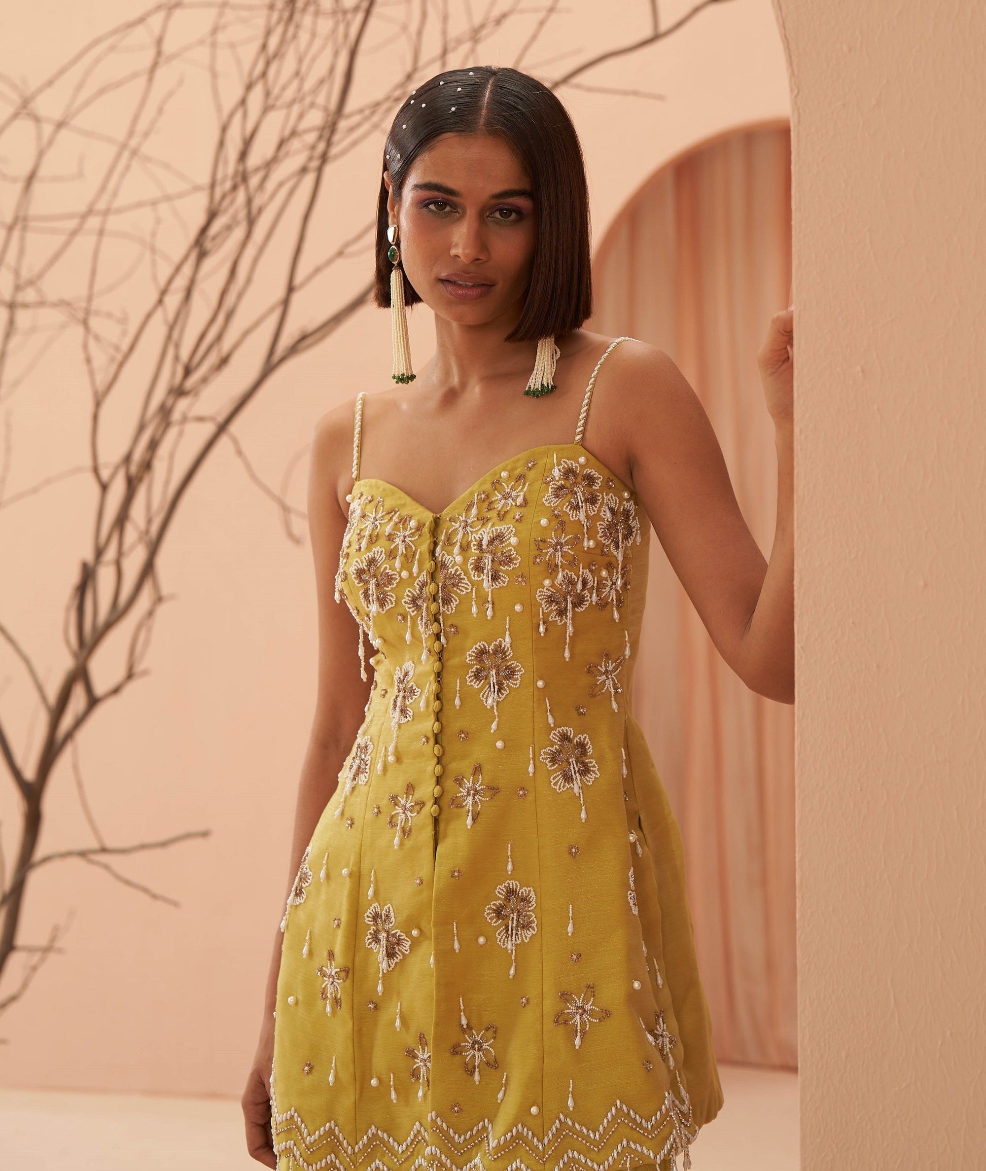 Blaze Pearl Sharara Set