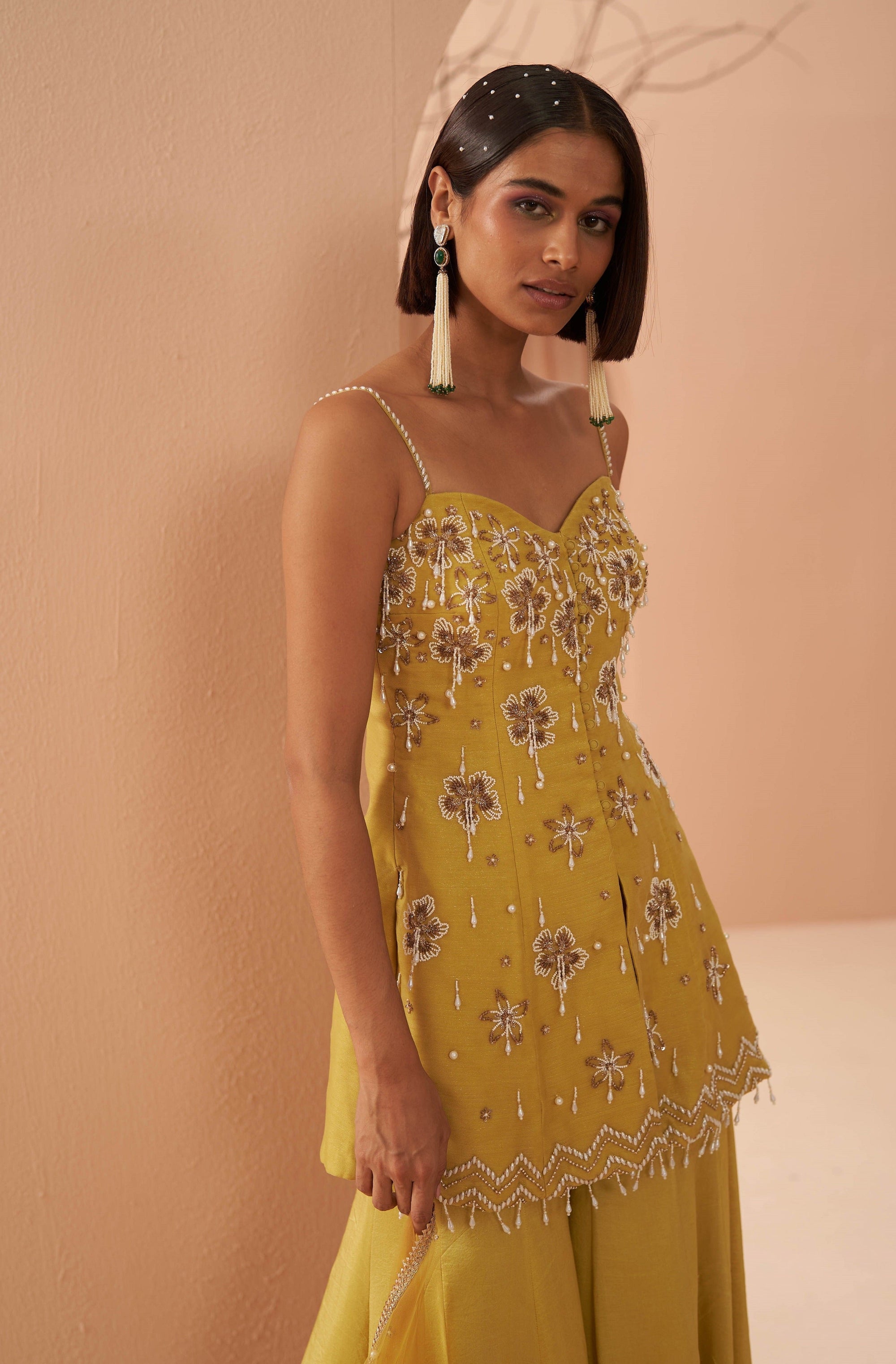 Blaze Pearl Sharara Set