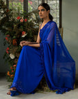 Blue Anamika Saree