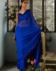 Blue Anamika Saree