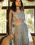 Blue Grey Sharara Set