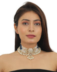 Blue Meena Work Choker Set