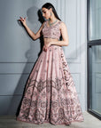 Blush Pink Crystals Lehenga Set - india dress women