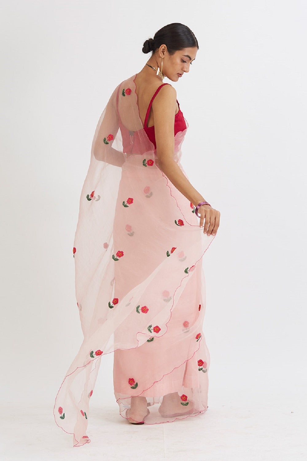 Blush Pink Gul Mehandi Saree