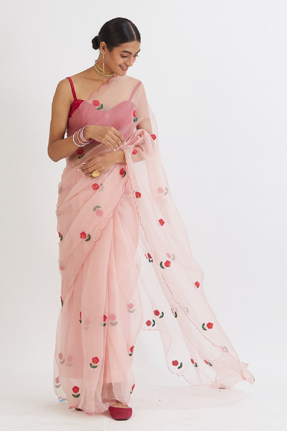 Blush Pink Gul Mehandi Saree