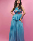 Bright Blue Flared Pant Set