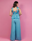 Bright Blue Flared Pant Set