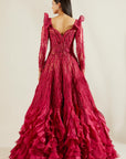 Brill Crimson Gown