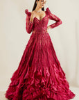 Brill Crimson Gown