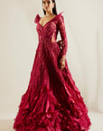 Brill Crimson Gown